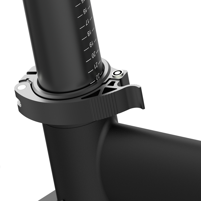 Anti-theft saddle clamp for 20-inch wheel bikes